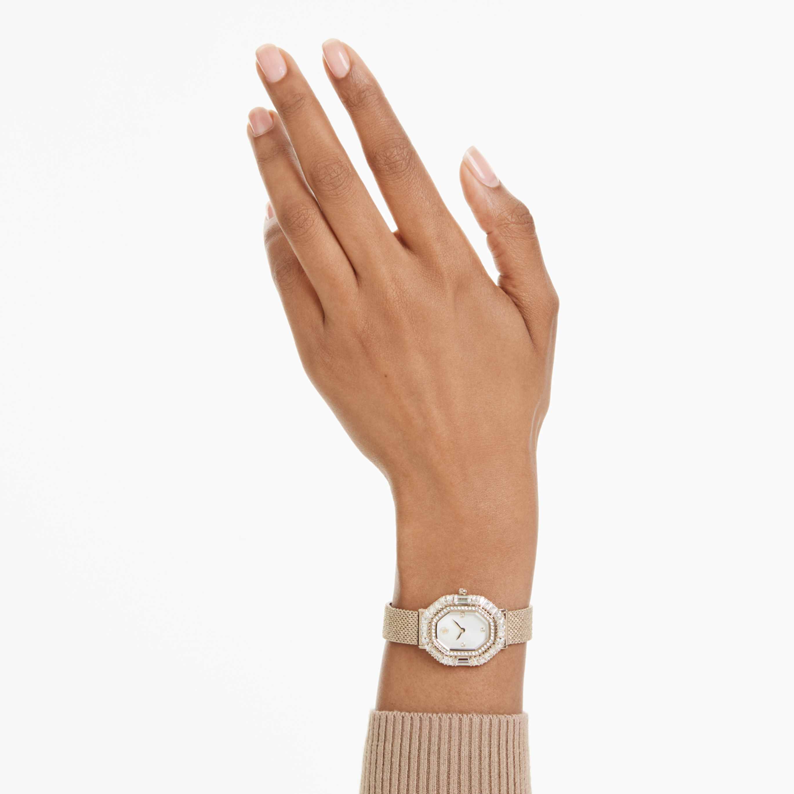 Swarovski Matrix octagon watch Metal bracelet, Rose gold tone, Rose gold-tone finish