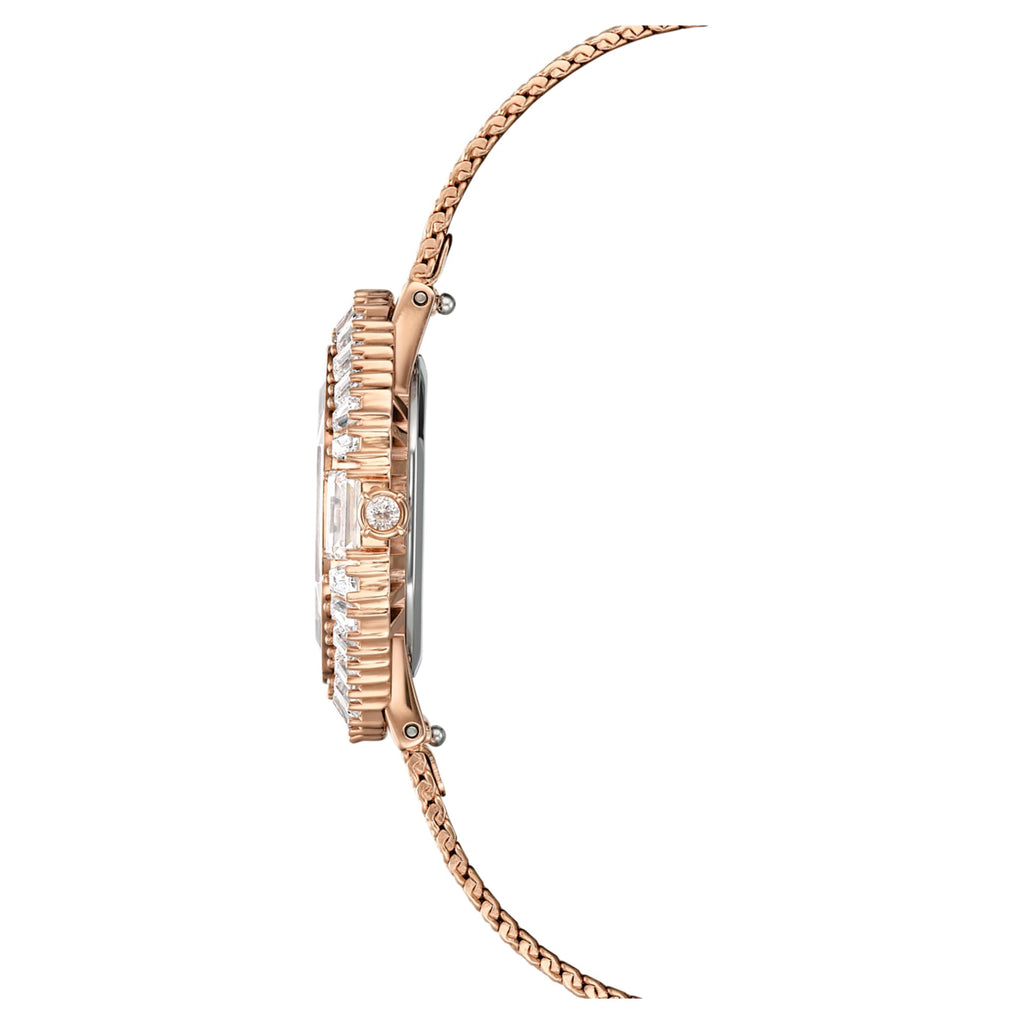 Swarovski Matrix octagon watch Metal bracelet, Rose gold tone, Rose gold-tone finish