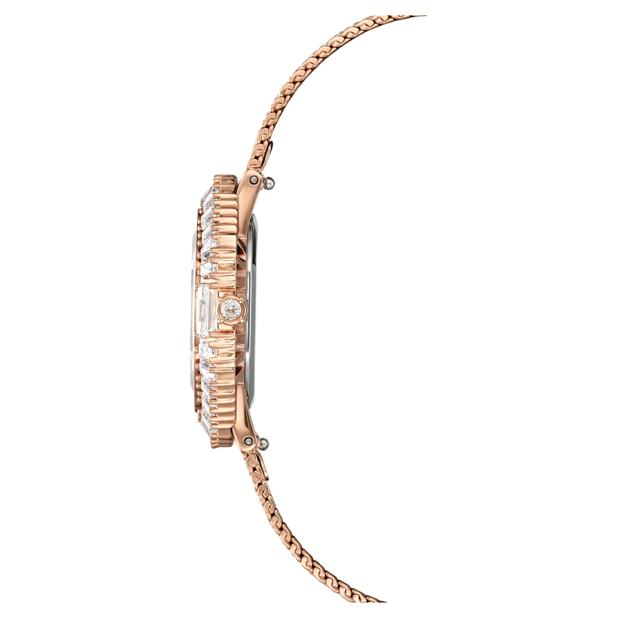 Swarovski Matrix octagon watch Metal bracelet, Rose gold tone, Rose gold-tone finish