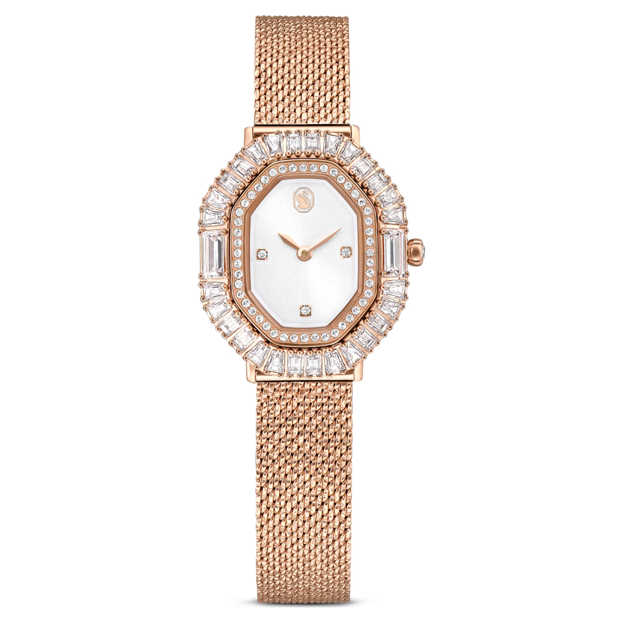 Swarovski Matrix octagon watch Metal bracelet, Rose gold tone, Rose gold-tone finish