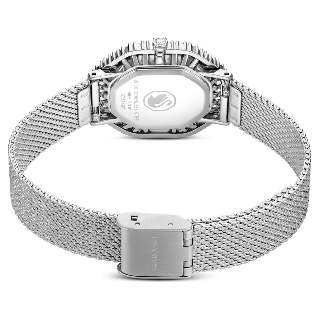 Swarovski Matrix octagon watch Metal bracelet, Silver tone, Stainless steel