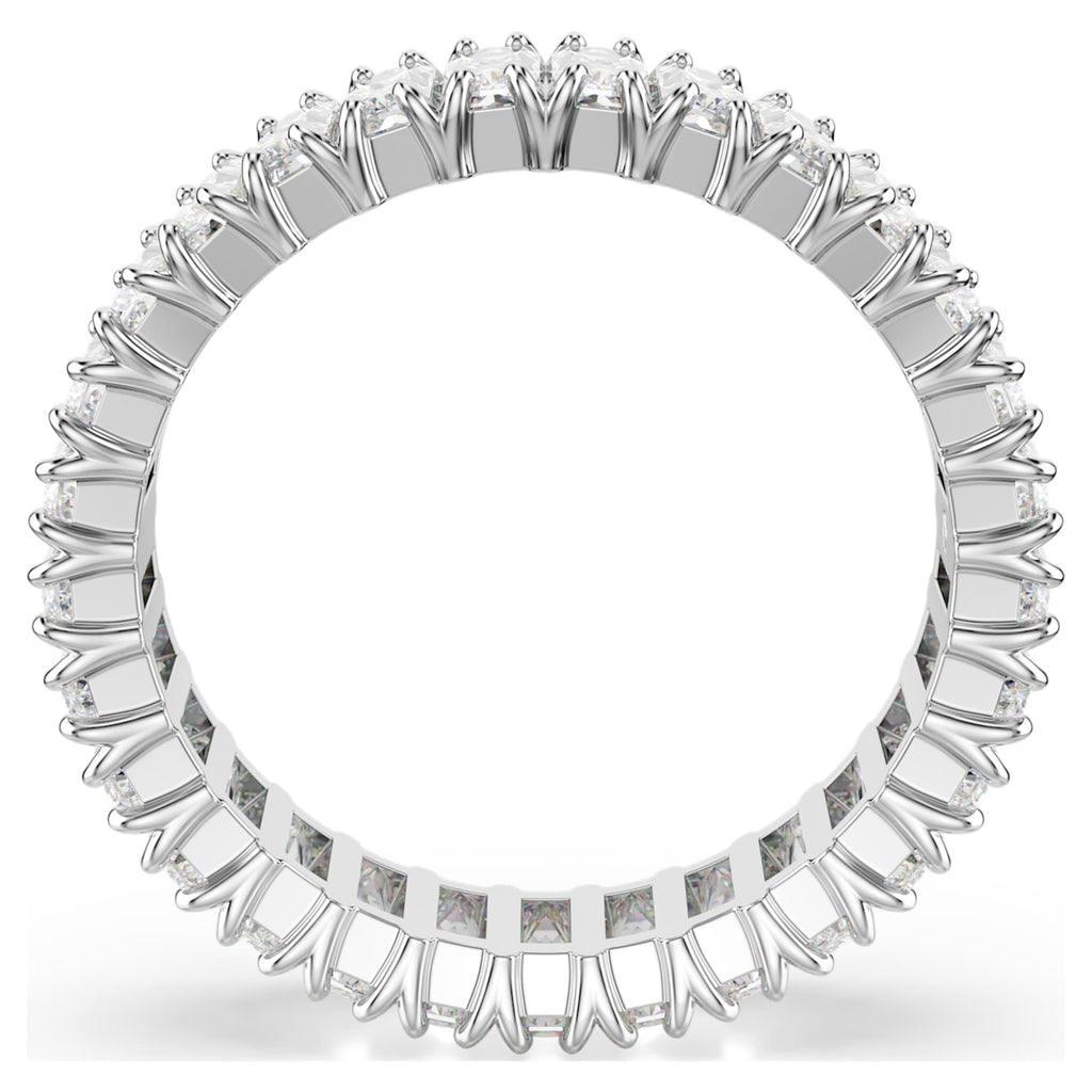 Swarovski Matrix ring Baguette cut, White, Silver-tone finish