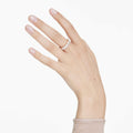 Swarovski Matrix ring Oval cut, White, 18K gold finish