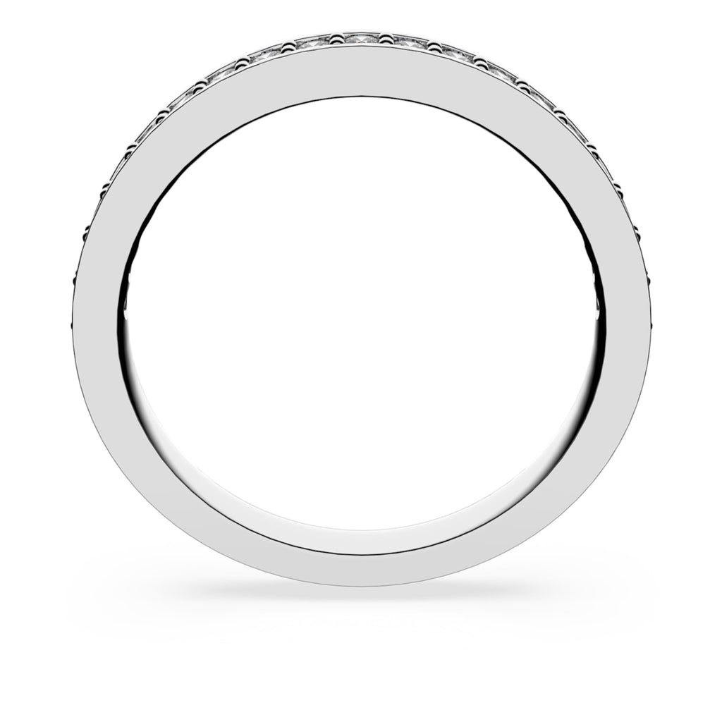 Swarovski Matrix ring White, Rhodium plated