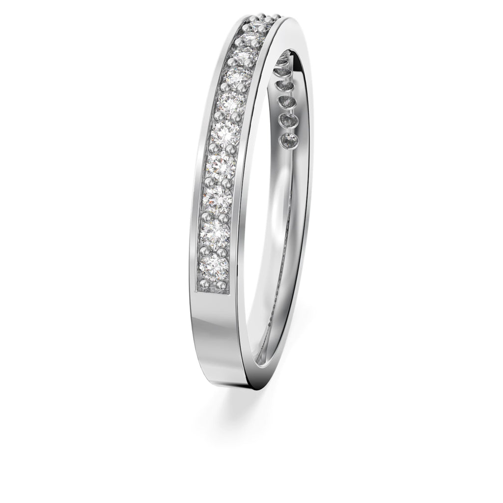 Swarovski Matrix ring White, Rhodium plated