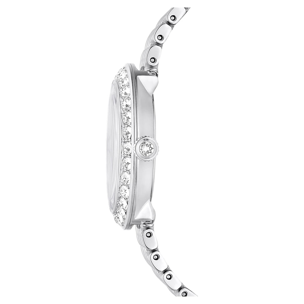Swarovski Matrix tennis 7-link watch Swiss Made, Metal bracelet, Silver tone, Stainless steel