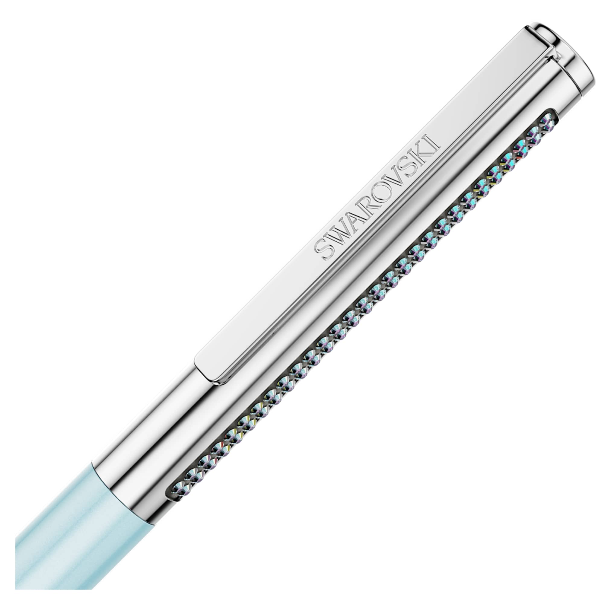 Swarovski Matrix Tennis ballpoint pen Blue, Chrome plated