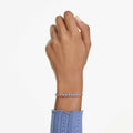 Swarovski Matrix Tennis bracelet Mixed round cuts, White, Rhodium plated