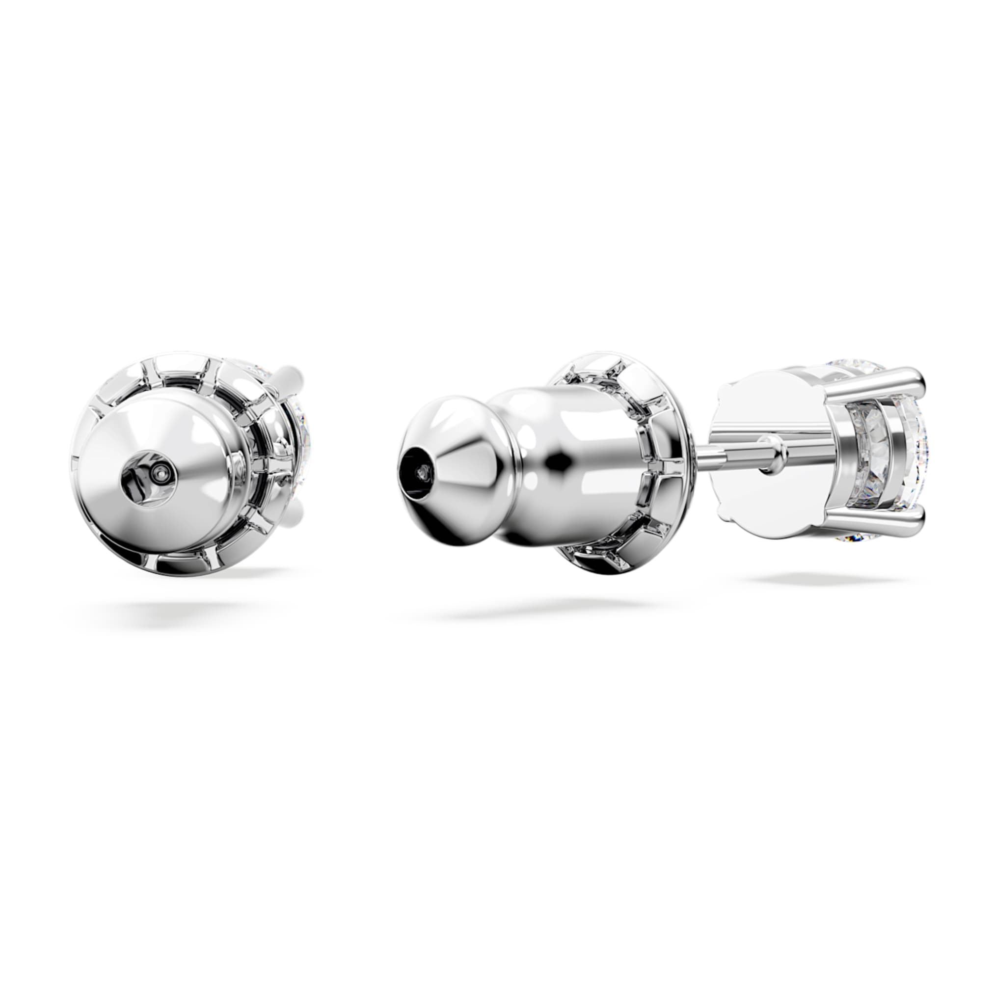Swarovski Matrix Tennis set Round cut, White, Rhodium plated