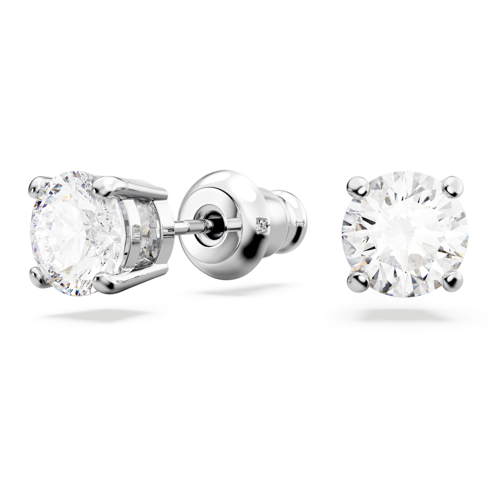 Swarovski Matrix Tennis set Round cut, White, Rhodium plated