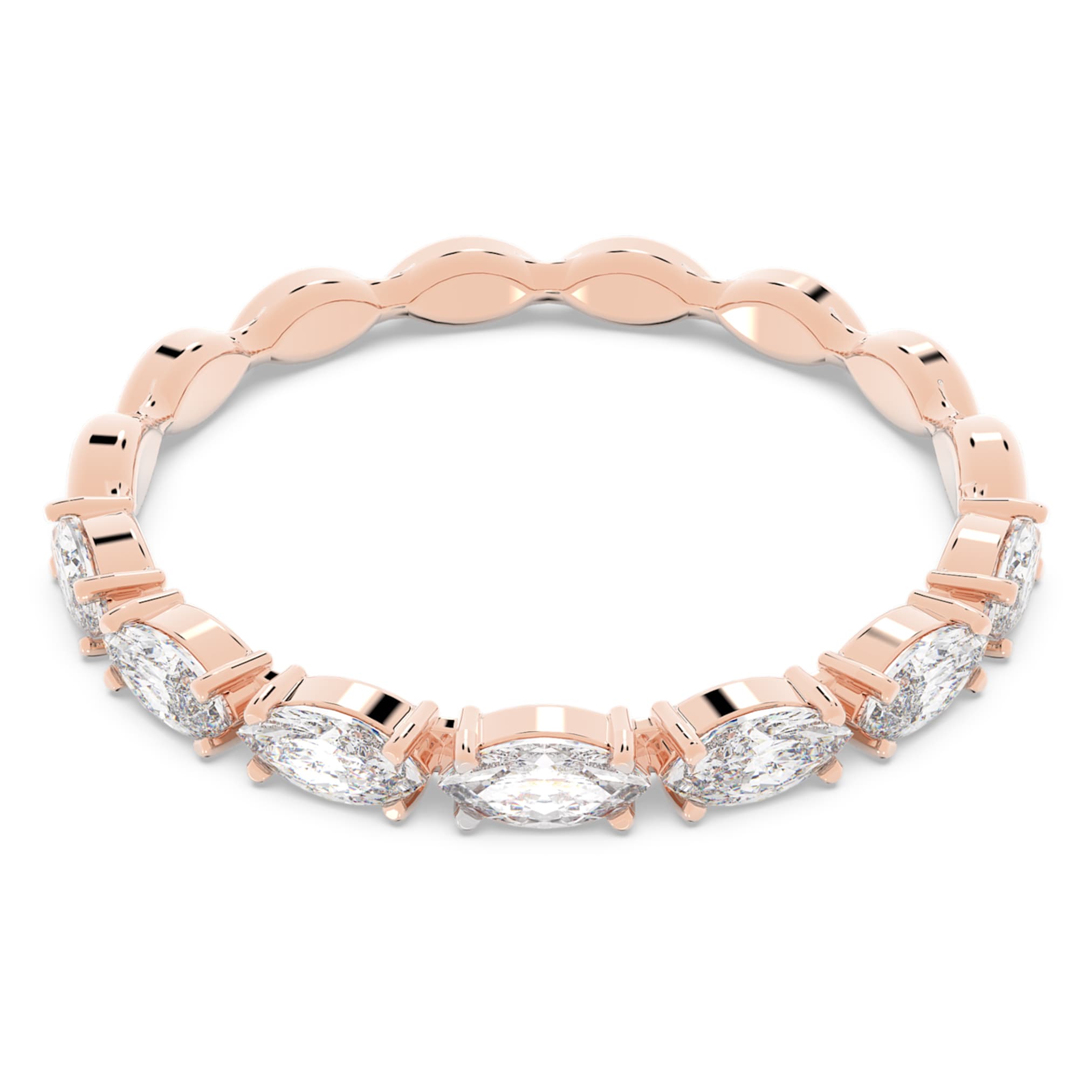 Swarovski Matrix Vittore ring Marquise cut, White, 18K rose gold finish