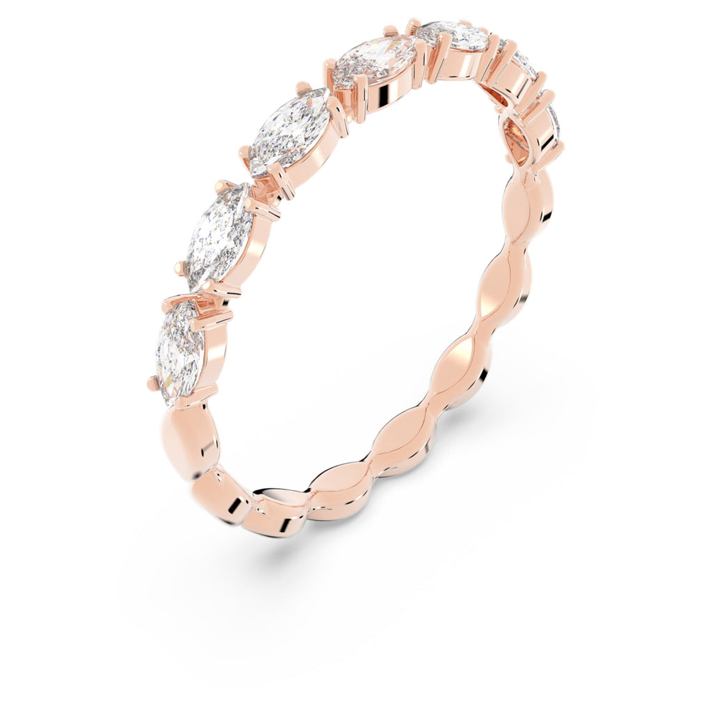 Swarovski Matrix Vittore ring Marquise cut, White, 18K rose gold finish