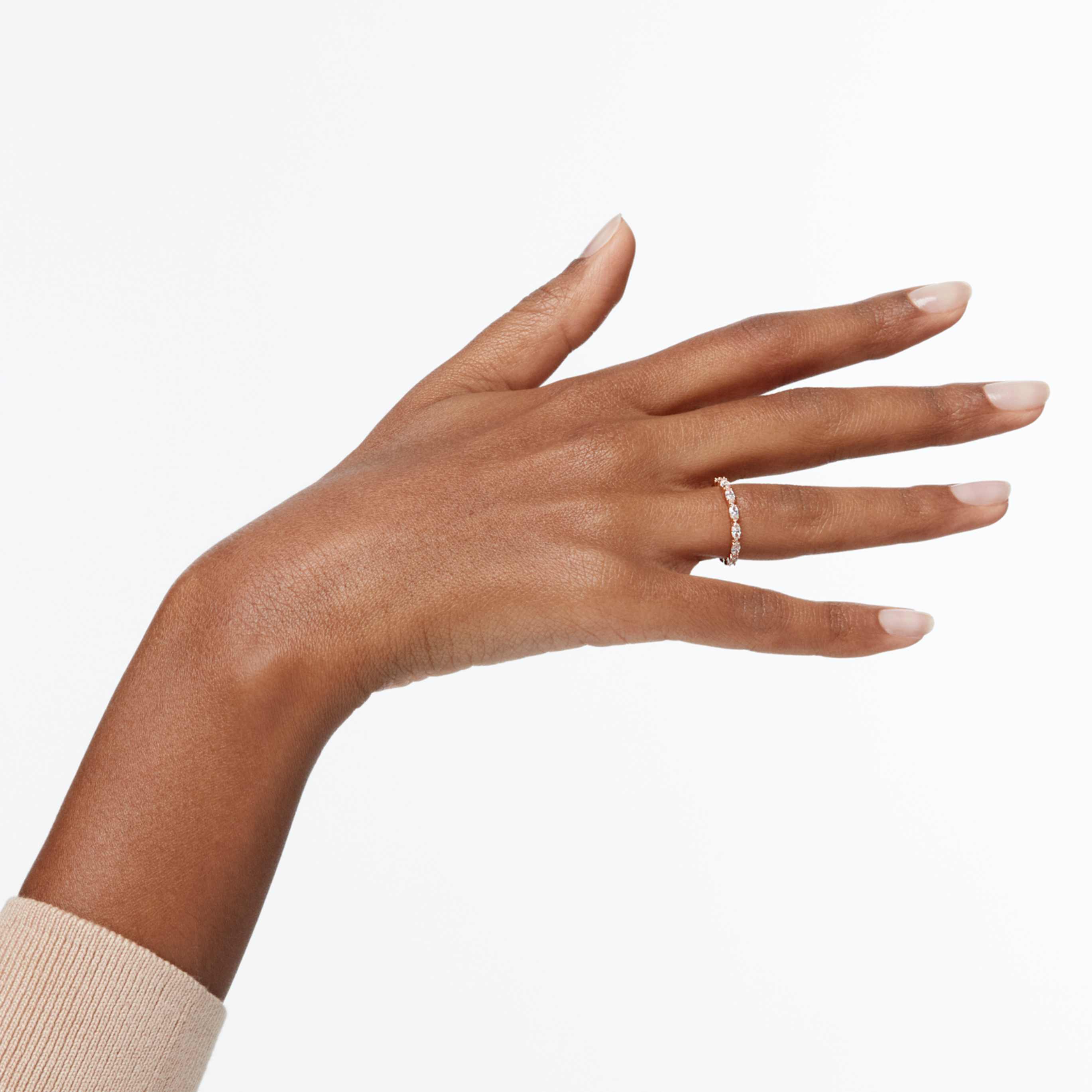 Swarovski Matrix Vittore ring Marquise cut, White, Rhodium plated