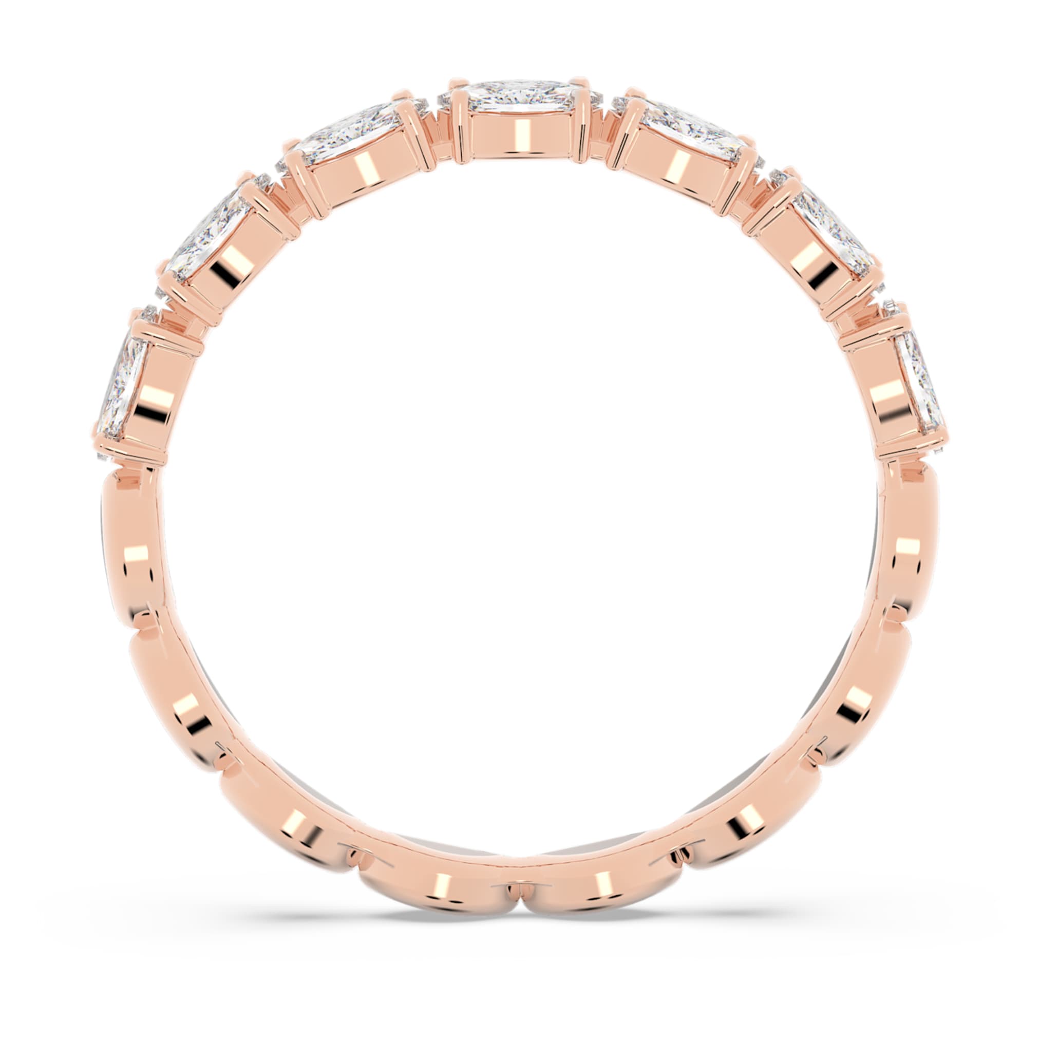 Swarovski Matrix Vittore ring Marquise cut, White, 18K rose gold finish
