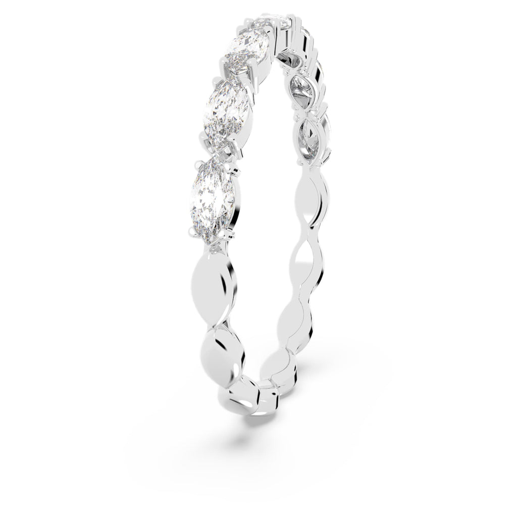 Swarovski Matrix Vittore ring Marquise cut, White, Rhodium plated