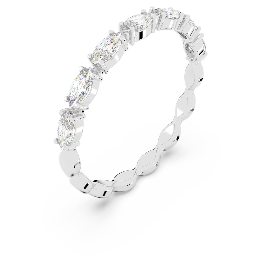 Swarovski Matrix Vittore ring Marquise cut, White, Rhodium plated