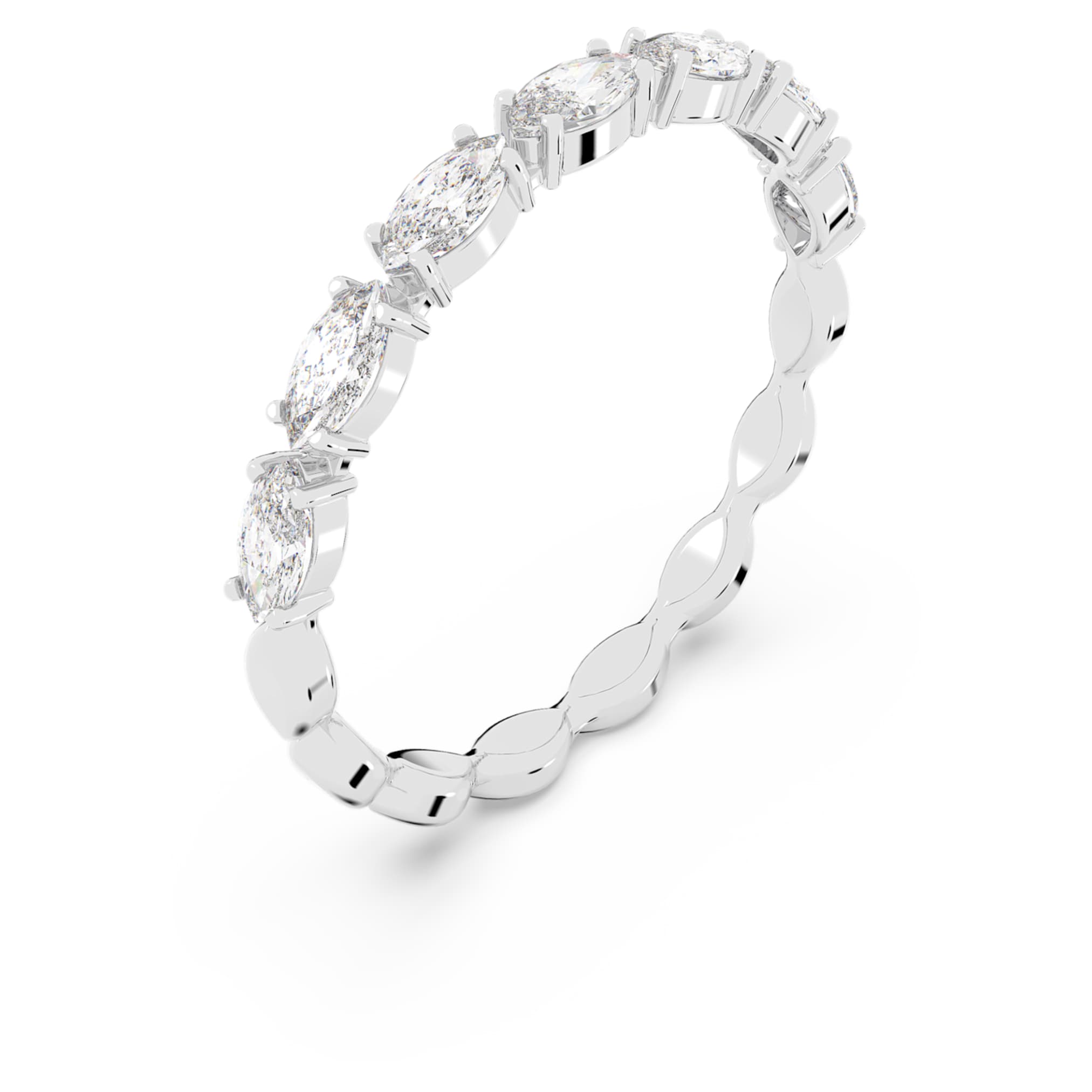 Swarovski Matrix Vittore ring Marquise cut, White, Rhodium plated
