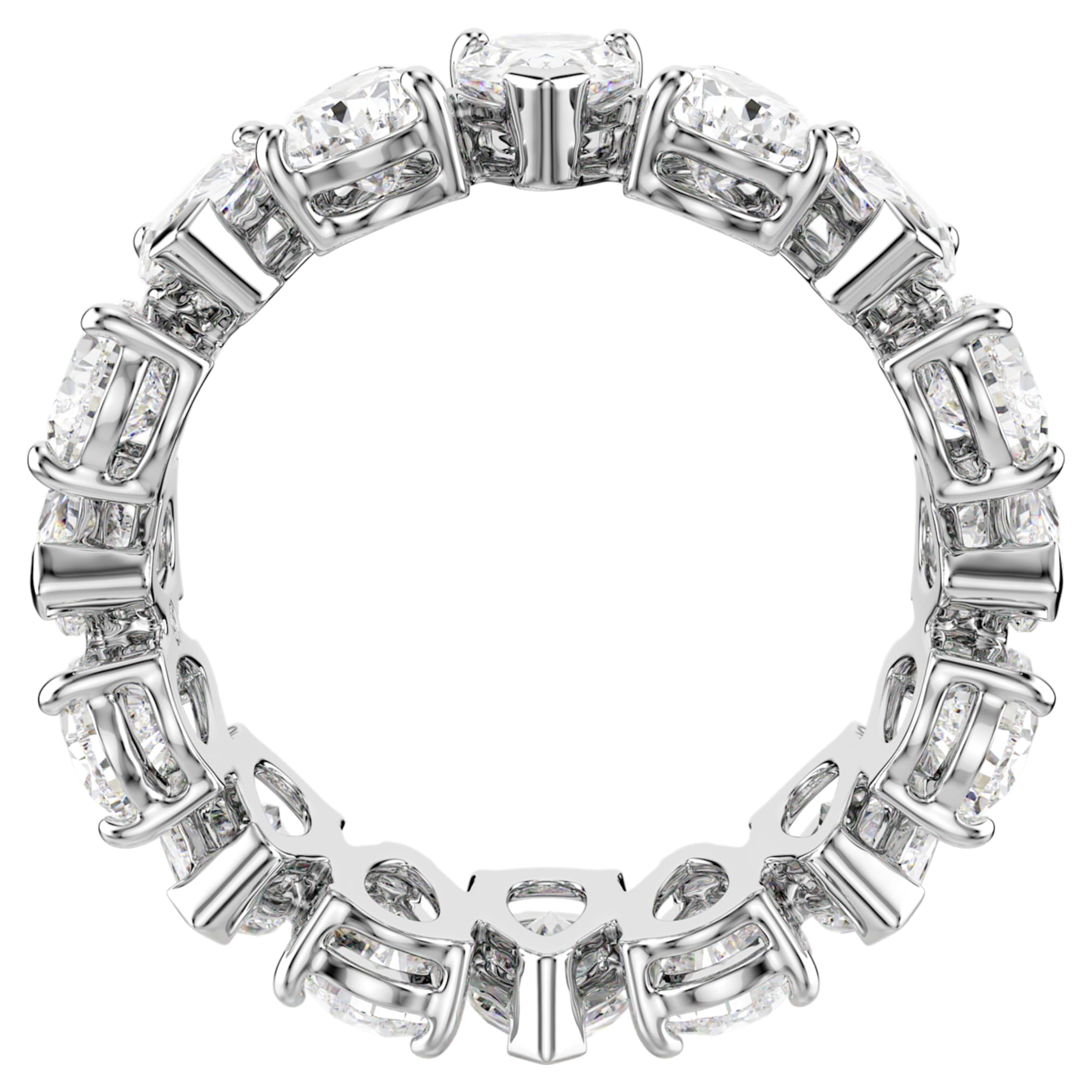 Swarovski Matrix Vittore ring Pear cut, White, Silver-tone finish