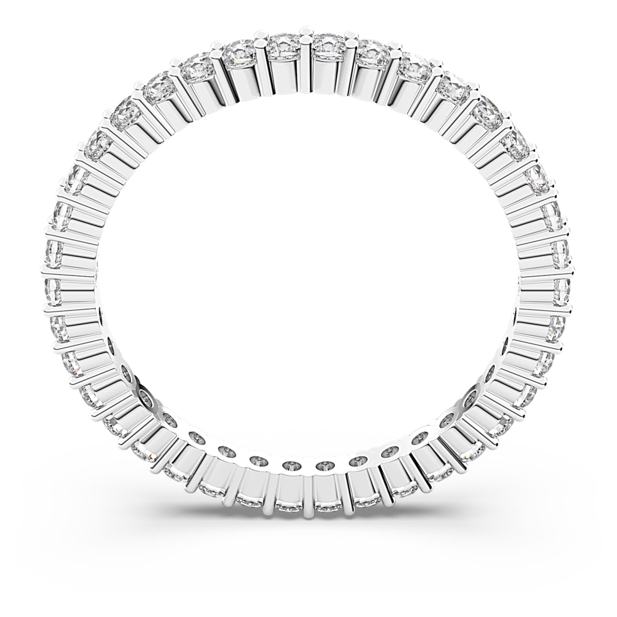 Swarovski Matrix Vittore ring Round cut, White, Silver-tone finish