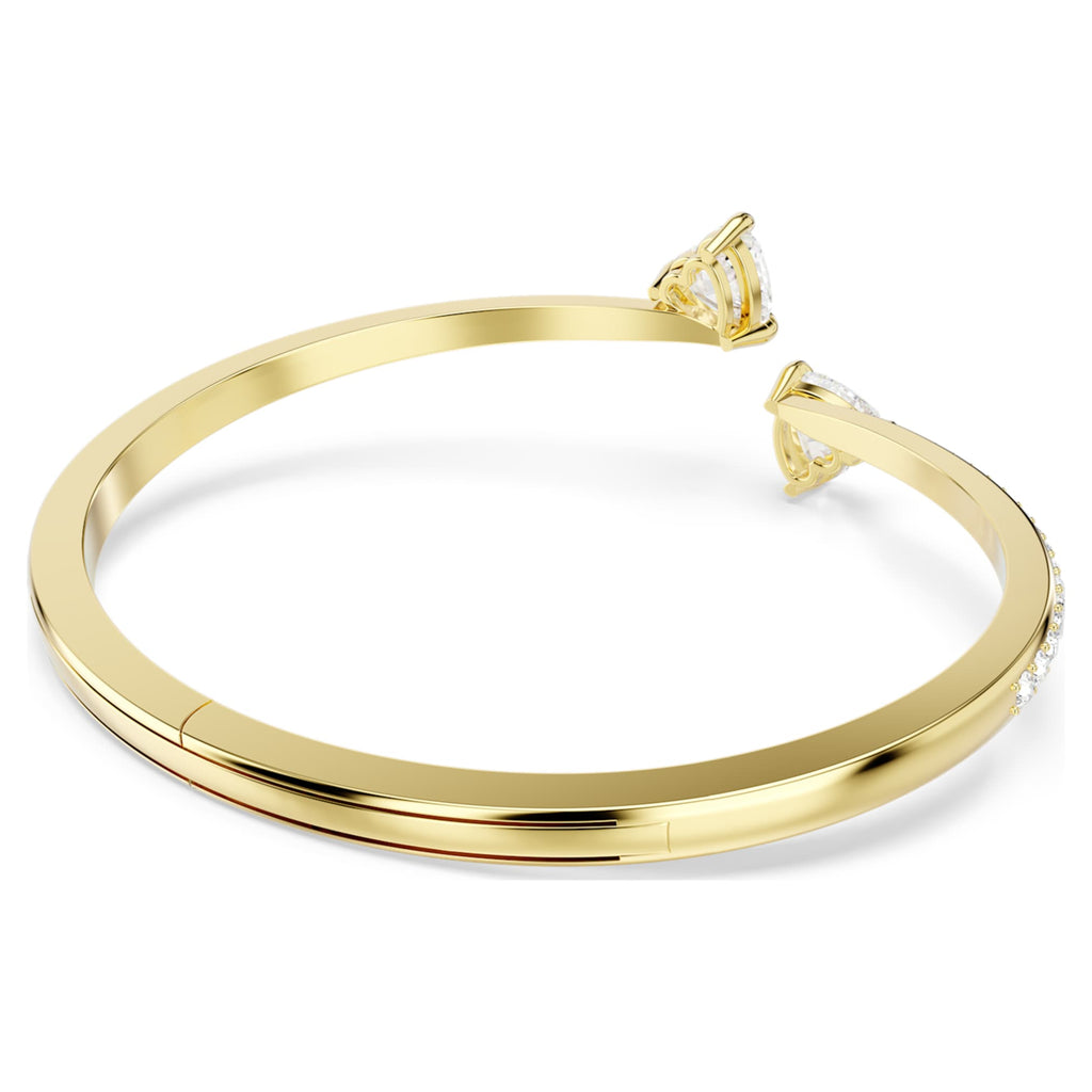 Swarovski Mesmera bangle Heart, White, 18K gold finish