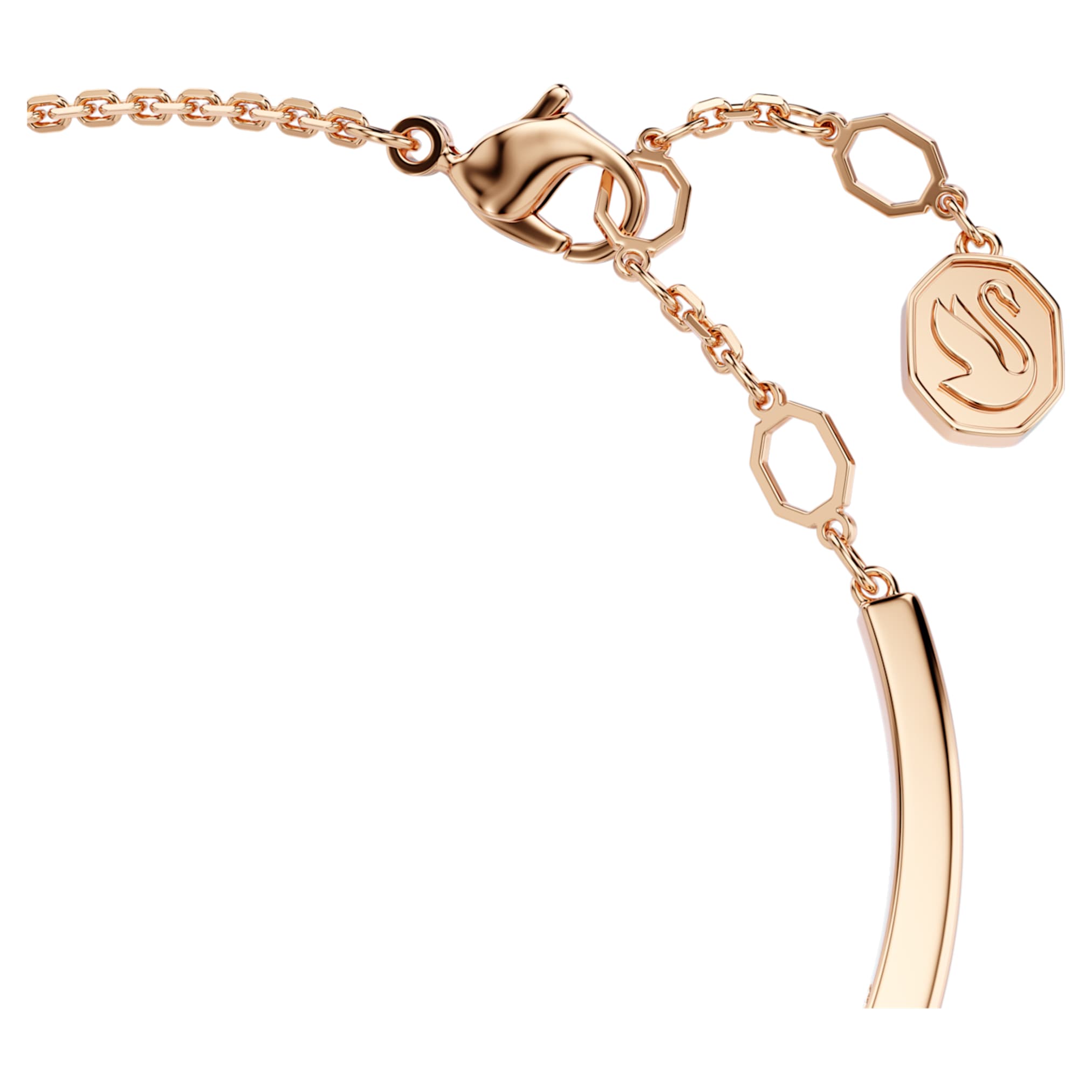 Swarovski Mesmera bangle Mixed cuts, White, 18K rose gold finish