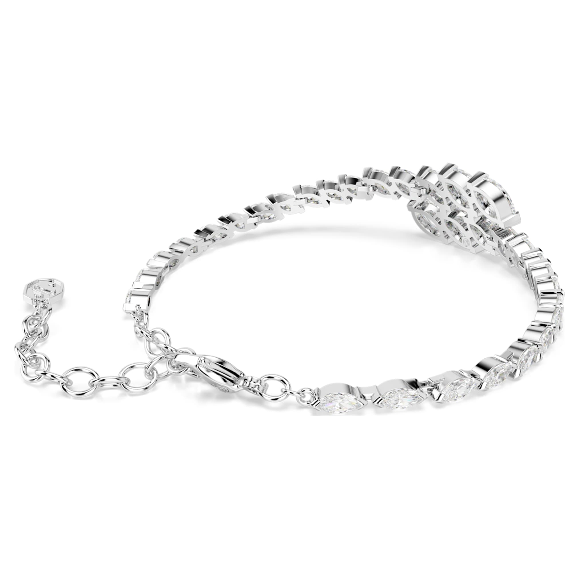 Swarovski Mesmera bracelet Marquise cut, White, Rhodium plated