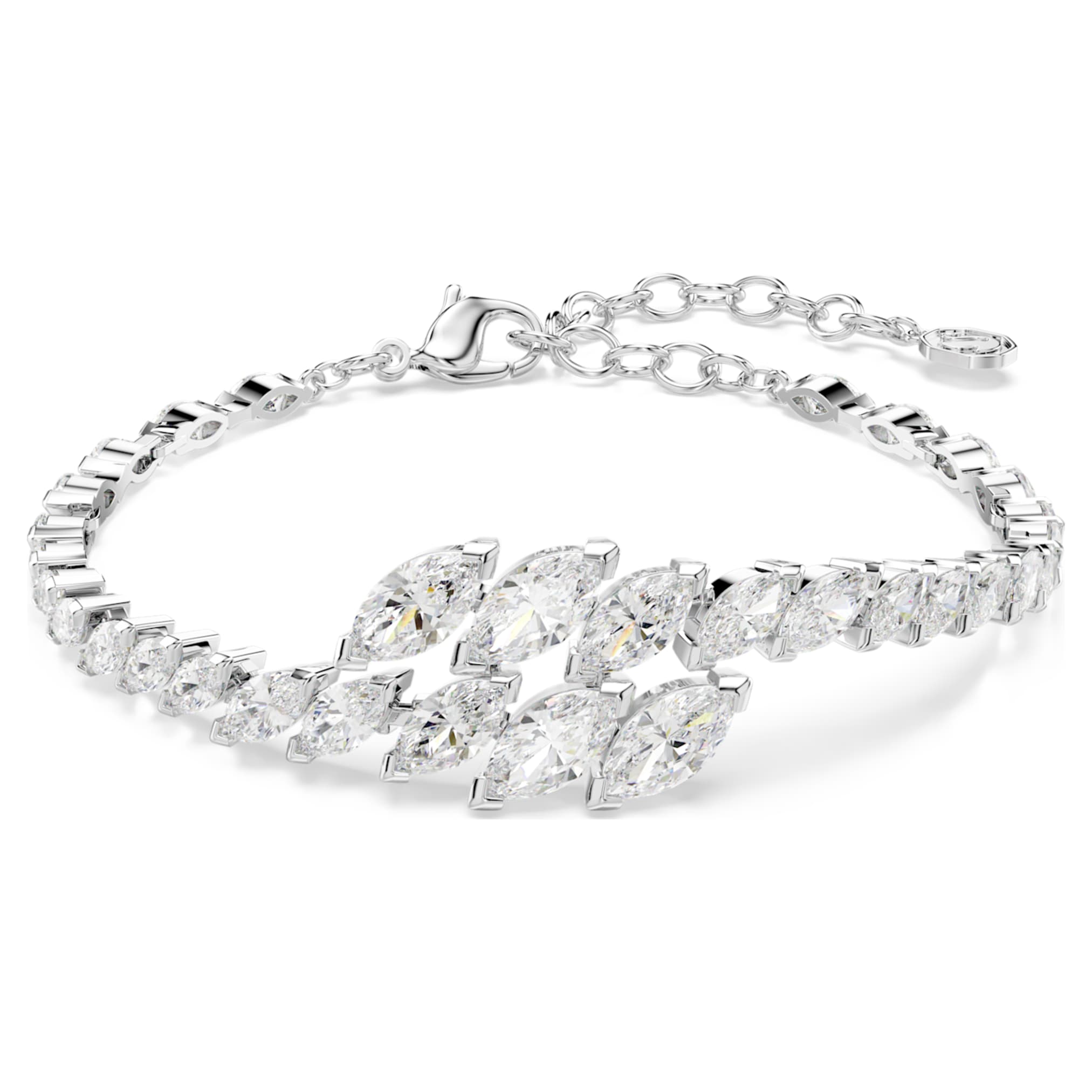 Swarovski Mesmera bracelet Marquise cut, White, Rhodium plated