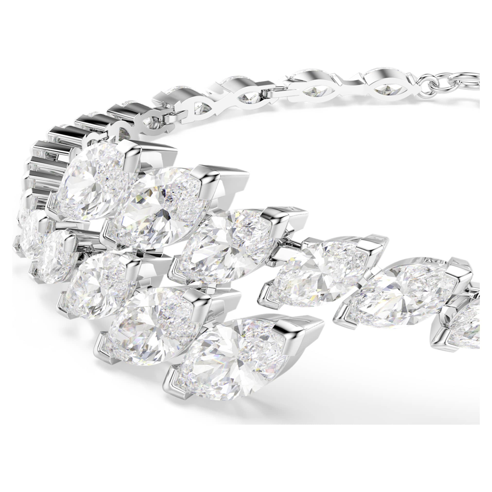 Swarovski Mesmera bracelet Marquise cut, White, Rhodium plated