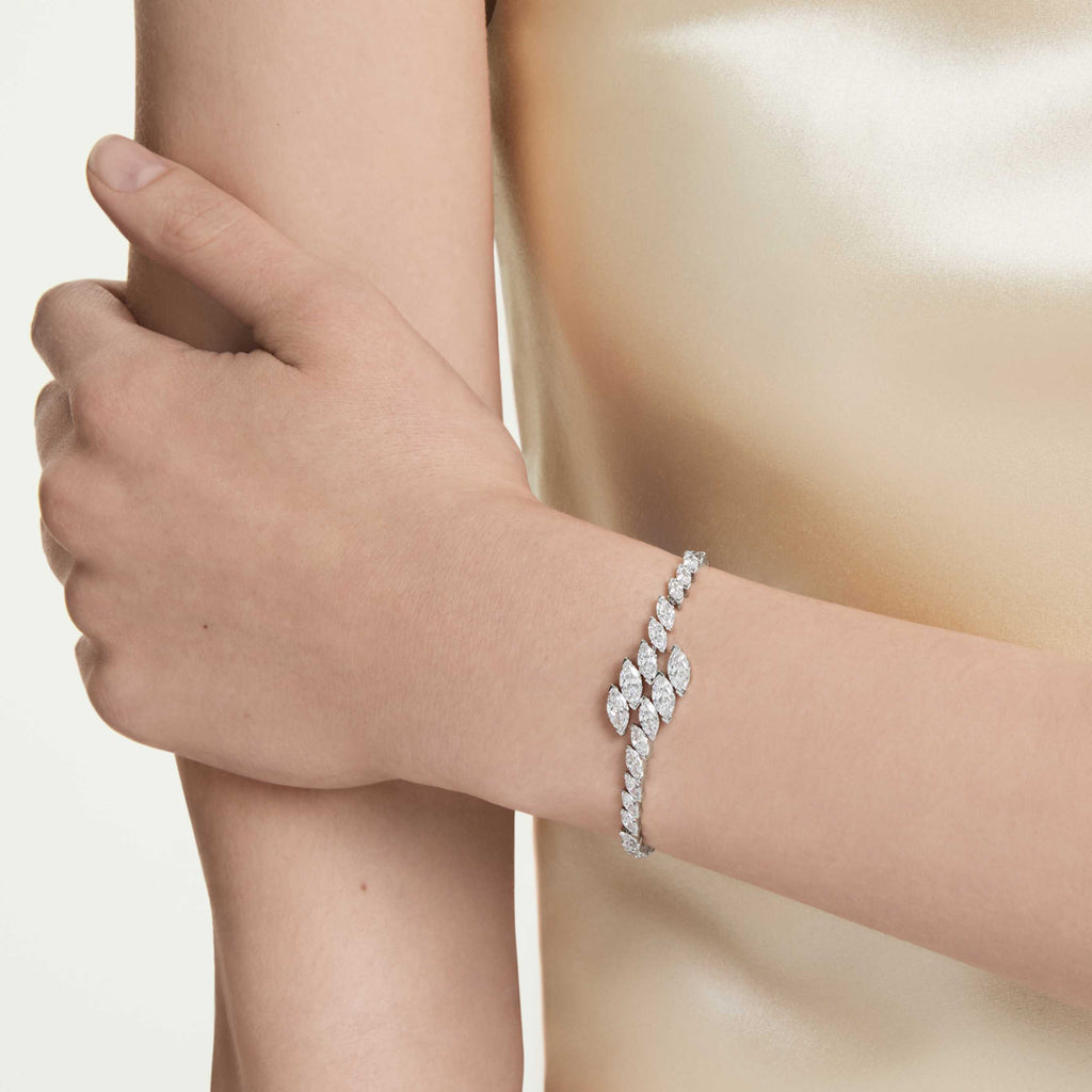 Swarovski Mesmera bracelet Marquise cut, White, Rhodium plated