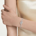Swarovski Mesmera bracelet Marquise cut, White, Rhodium plated