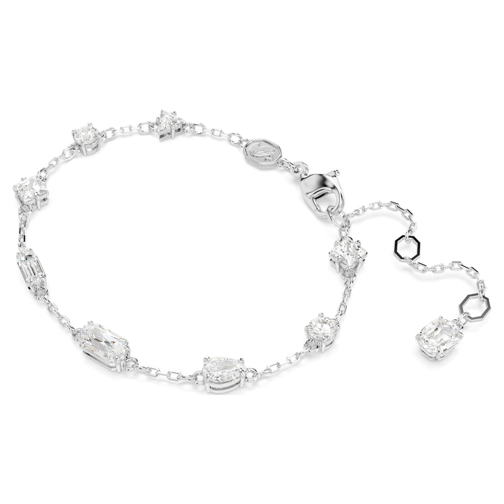 Swarovski Mesmera bracelet Mixed cuts, Scattered design, White, Rhodium plated