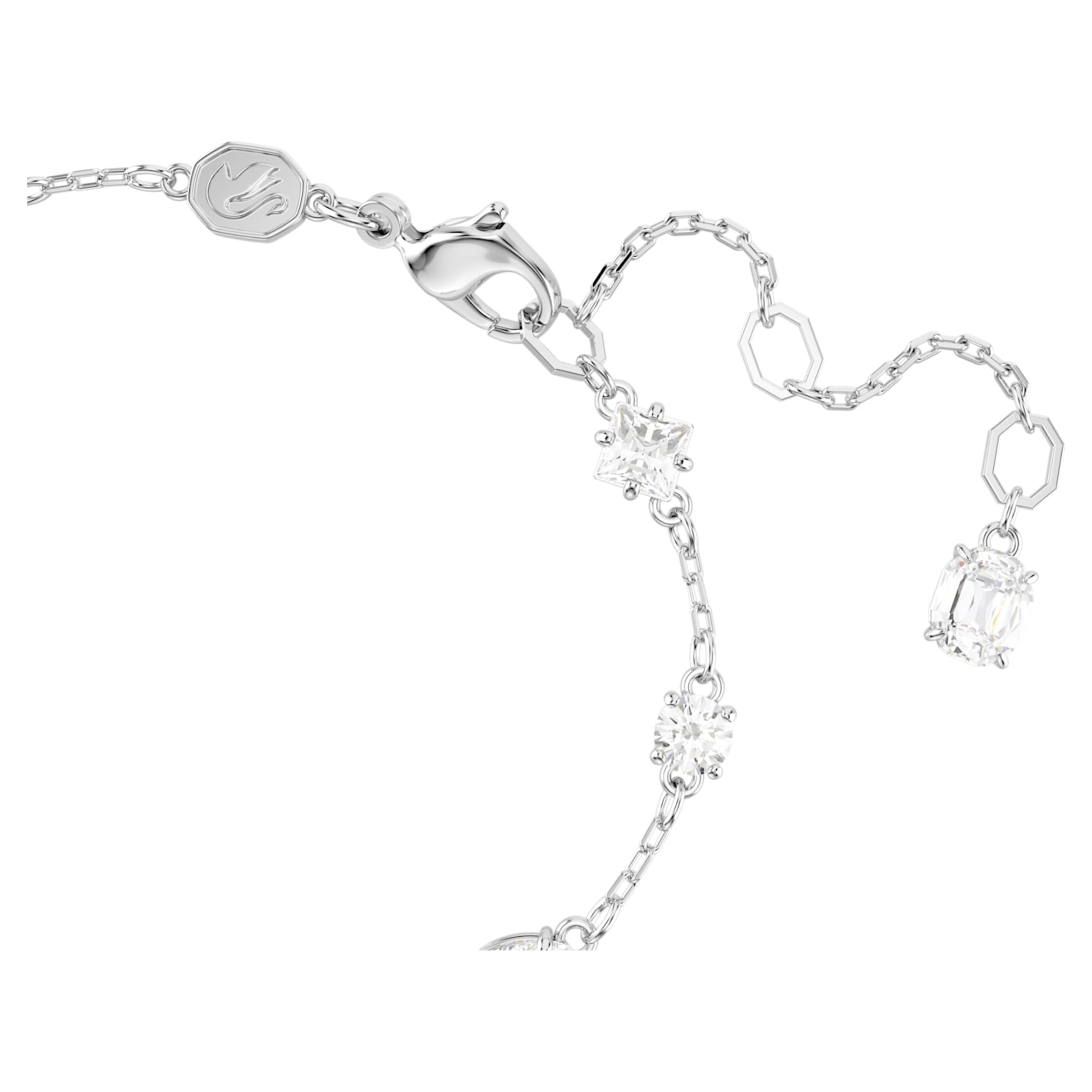 Swarovski Mesmera bracelet Mixed cuts, Scattered design, White, Rhodium plated