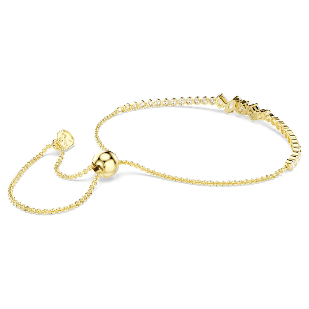 Swarovski Mesmera bracelet Mixed cuts, White, 18K gold finish