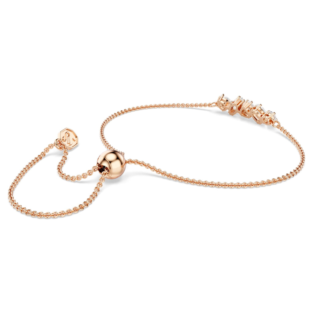Swarovski Mesmera bracelet Mixed cuts, White, 18K rose gold finish