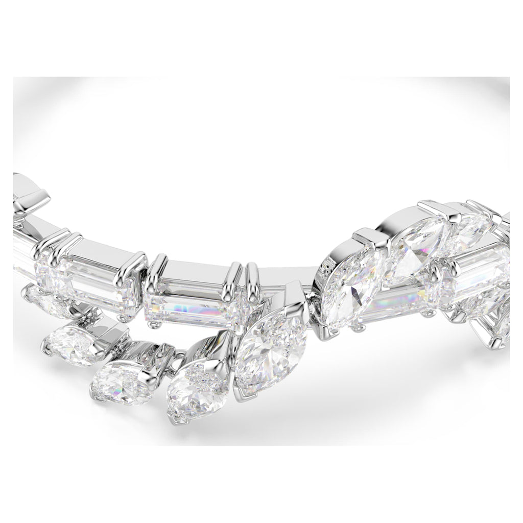 Swarovski Mesmera bracelet Mixed cuts, White, Rhodium plated