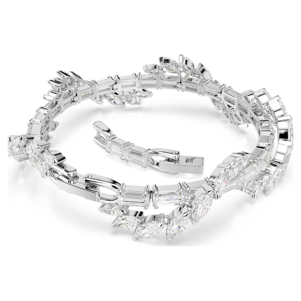 Swarovski Mesmera bracelet Mixed cuts, White, Rhodium plated
