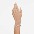 Swarovski Mesmera bracelet Mixed cuts, White, Rhodium plated