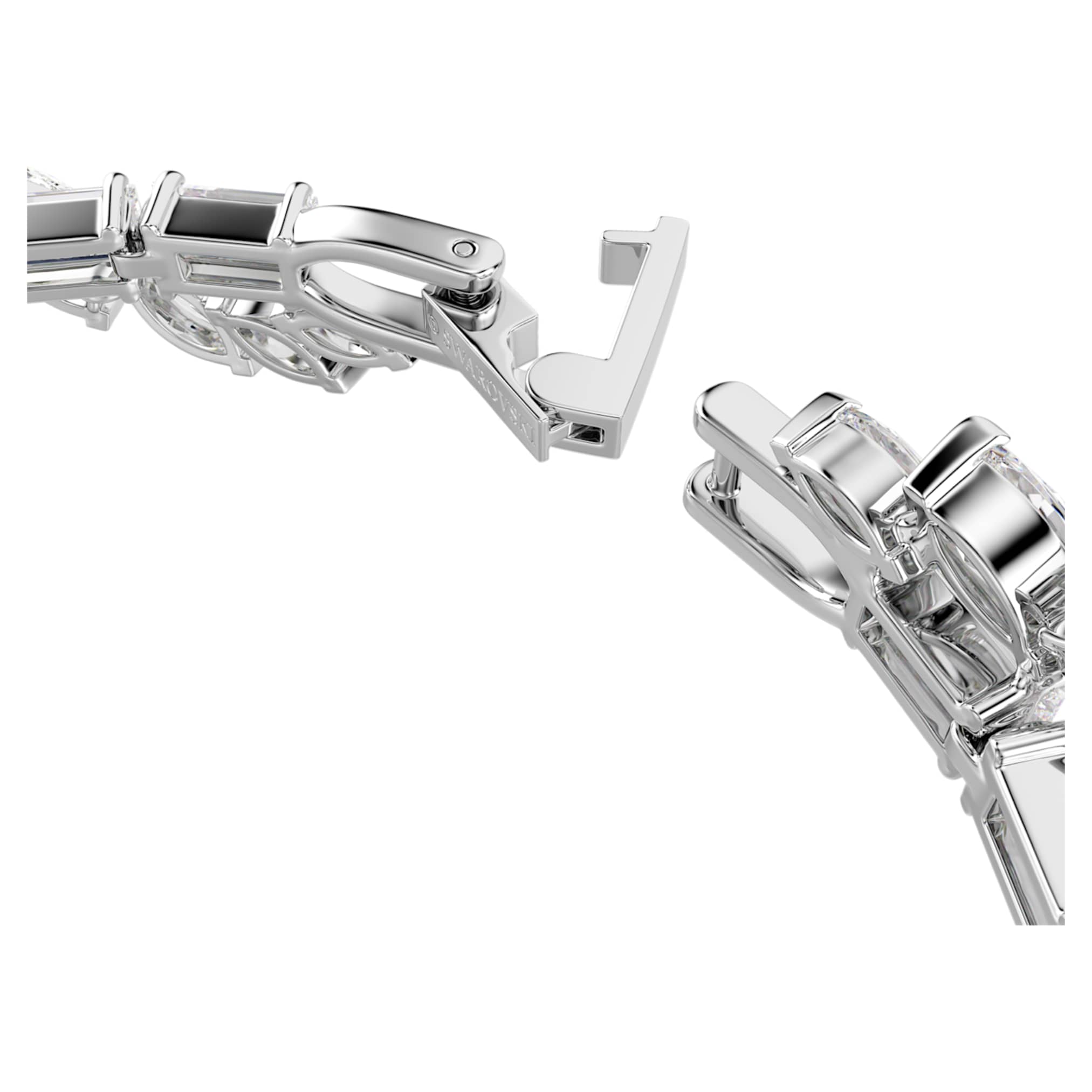 Swarovski Mesmera bracelet Mixed cuts, White, Rhodium plated