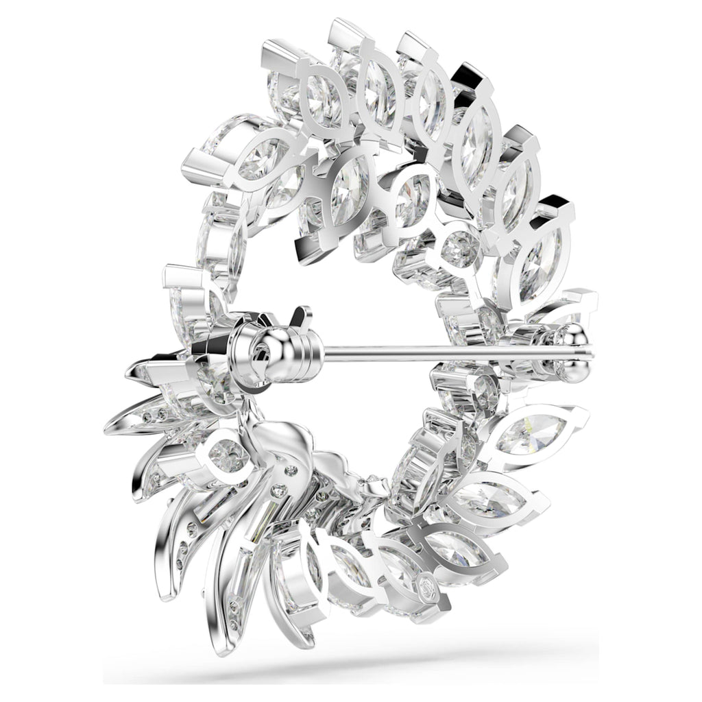 Swarovski Mesmera brooch Marquise cut, White, Rhodium plated
