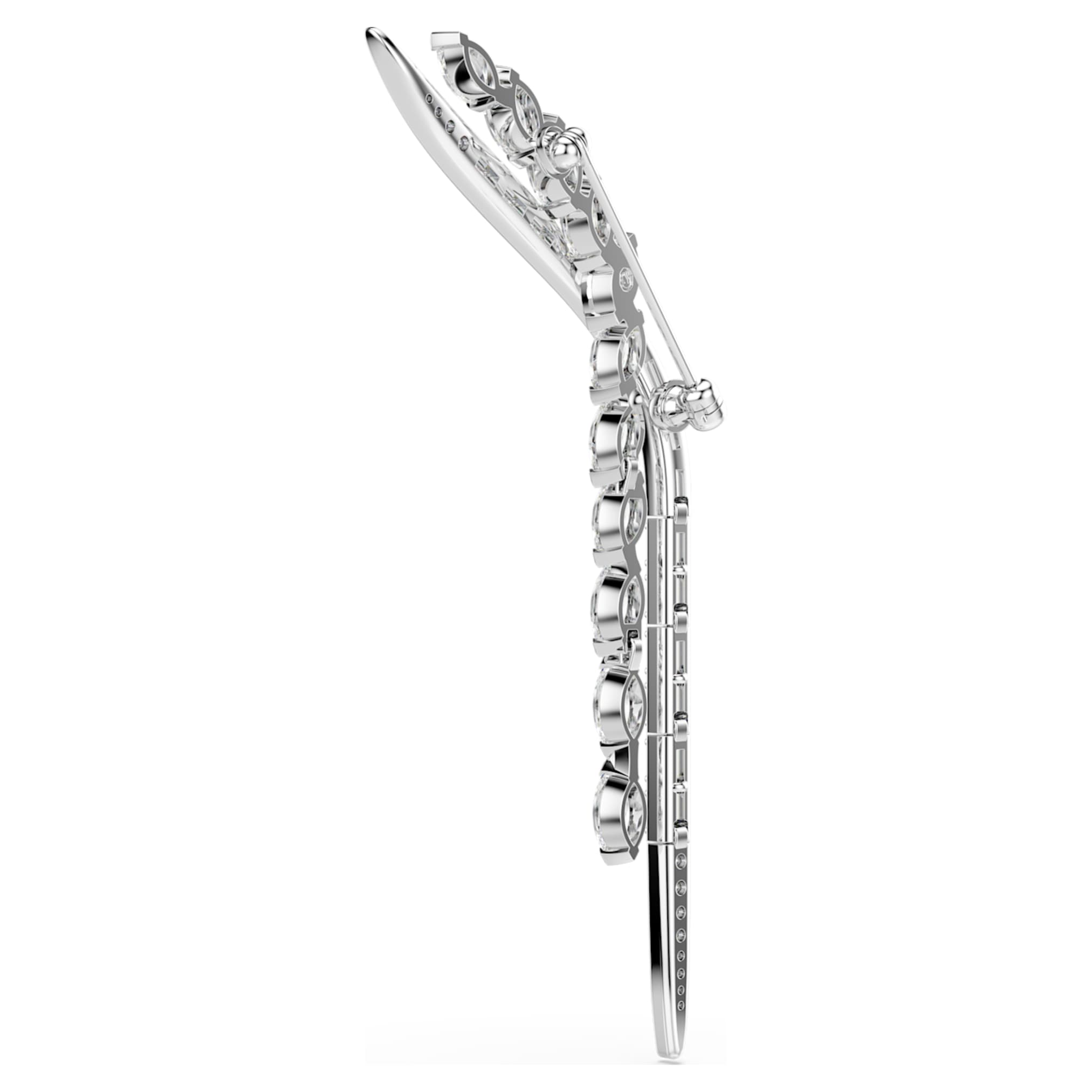 Swarovski Mesmera brooch Mixed cuts, White, Rhodium plated