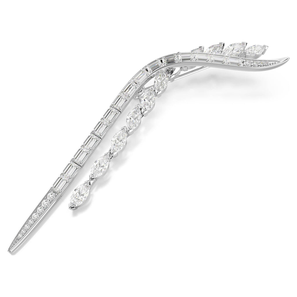 Swarovski Mesmera brooch Mixed cuts, White, Rhodium plated