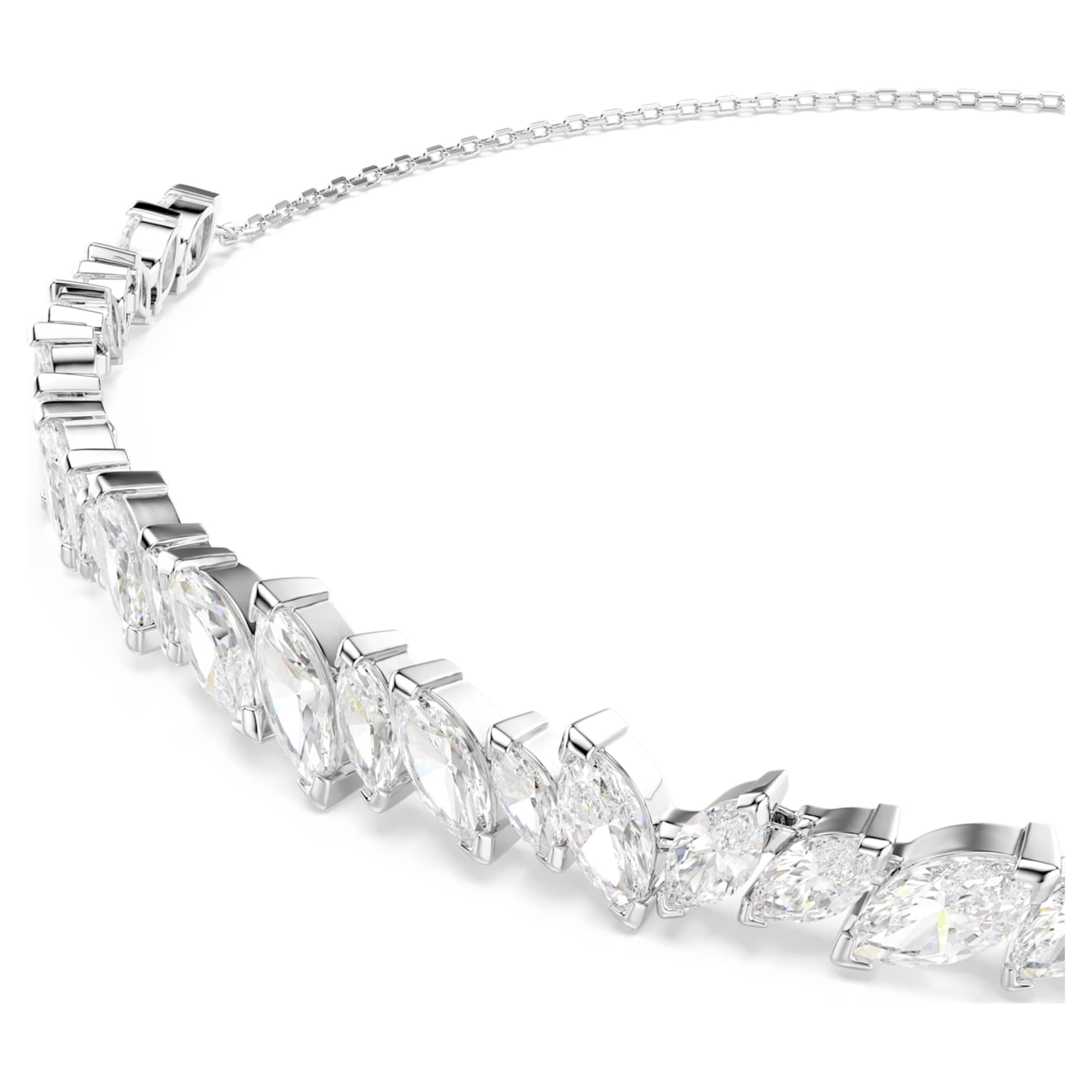 Swarovski Mesmera choker Marquise cut, White, Rhodium plated