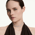 Swarovski Mesmera choker Marquise cut, White, Rhodium plated