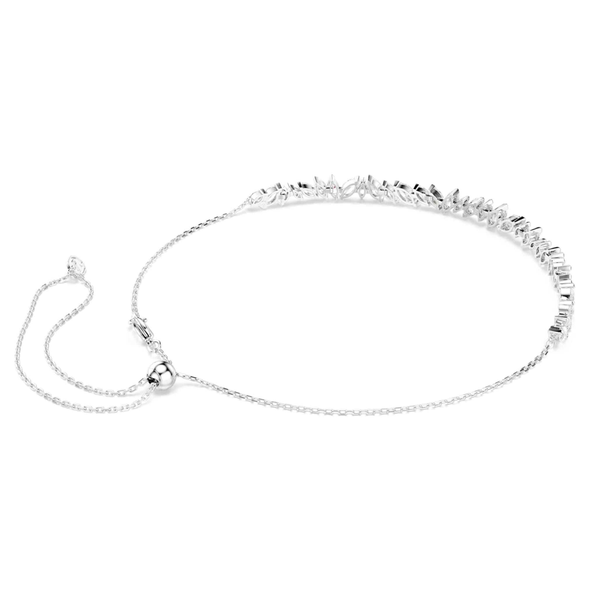 Swarovski Mesmera choker Marquise cut, White, Rhodium plated