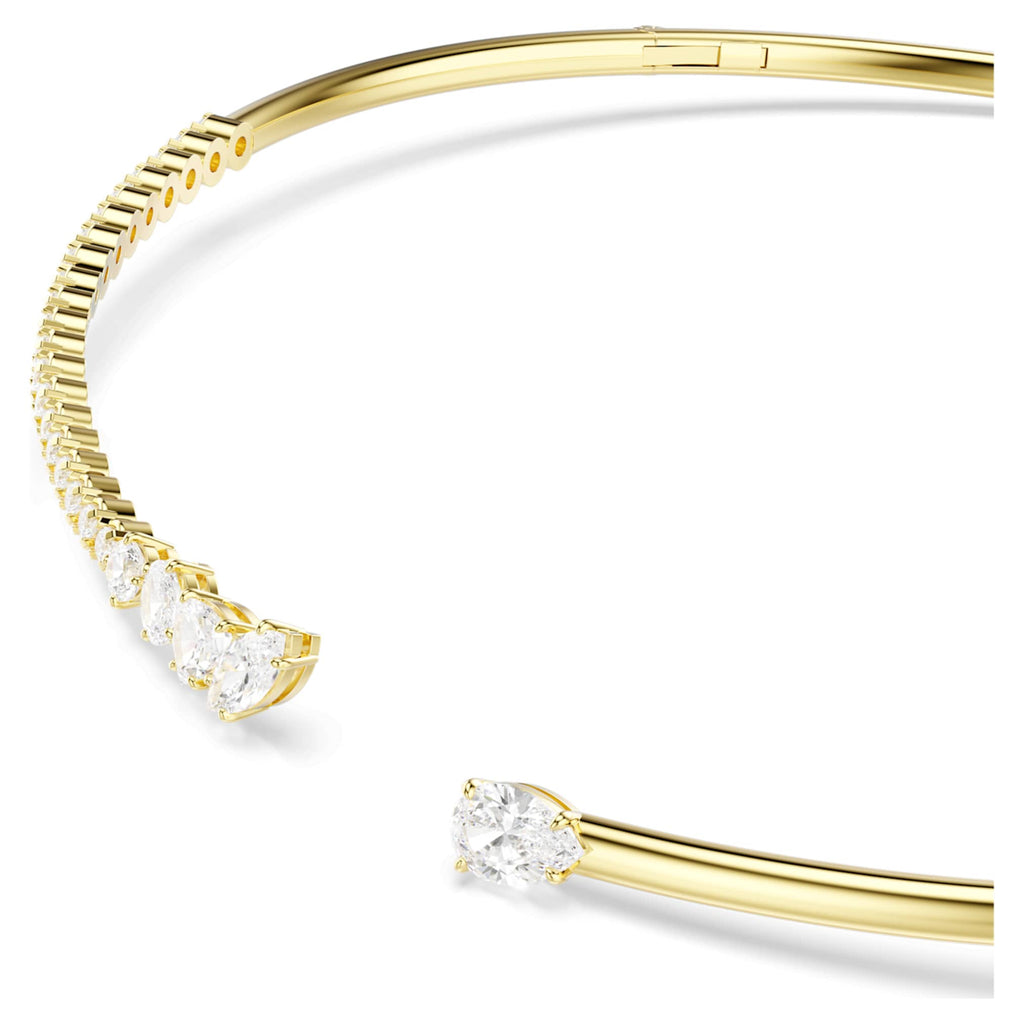 Swarovski Mesmera choker Mixed cuts, White, 18K gold finish