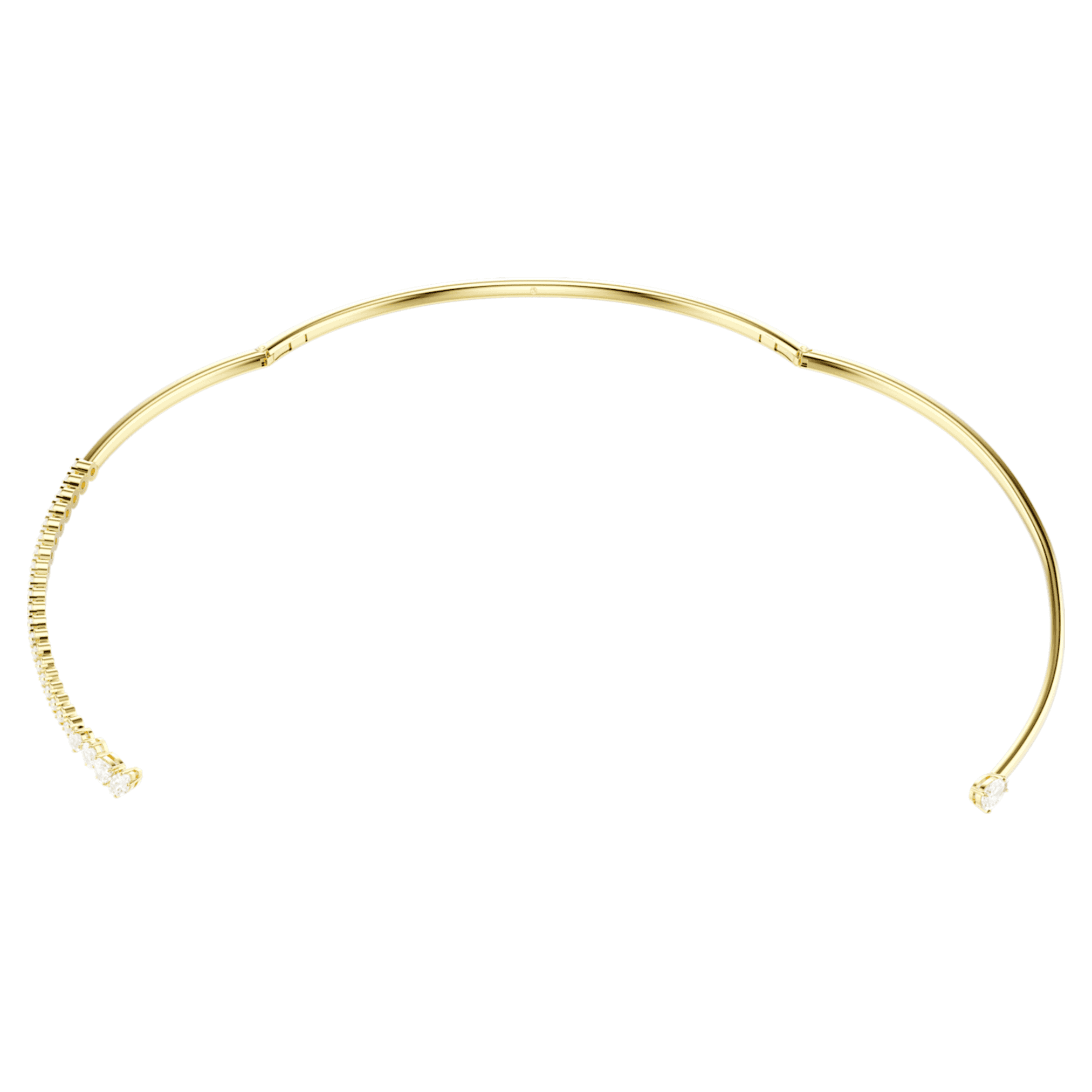 Swarovski Mesmera choker Mixed cuts, White, 18K gold finish