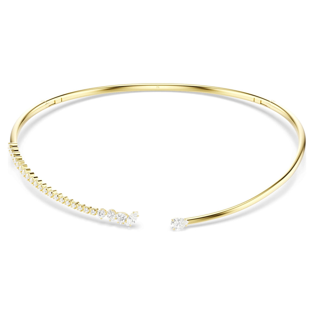 Swarovski Mesmera choker Mixed cuts, White, 18K gold finish