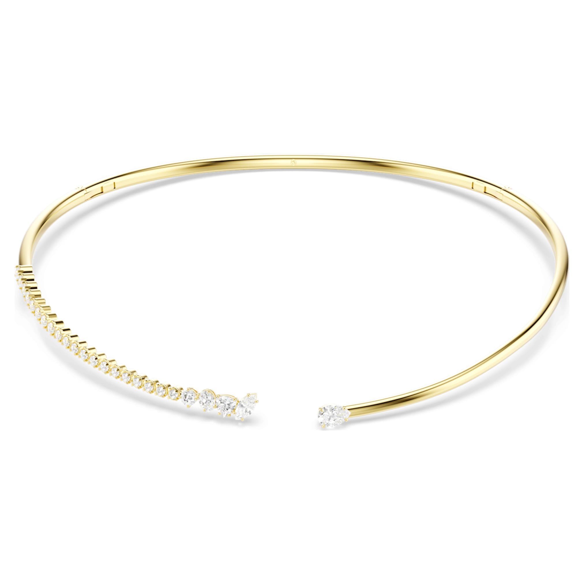 Swarovski Mesmera choker Mixed cuts, White, 18K gold finish