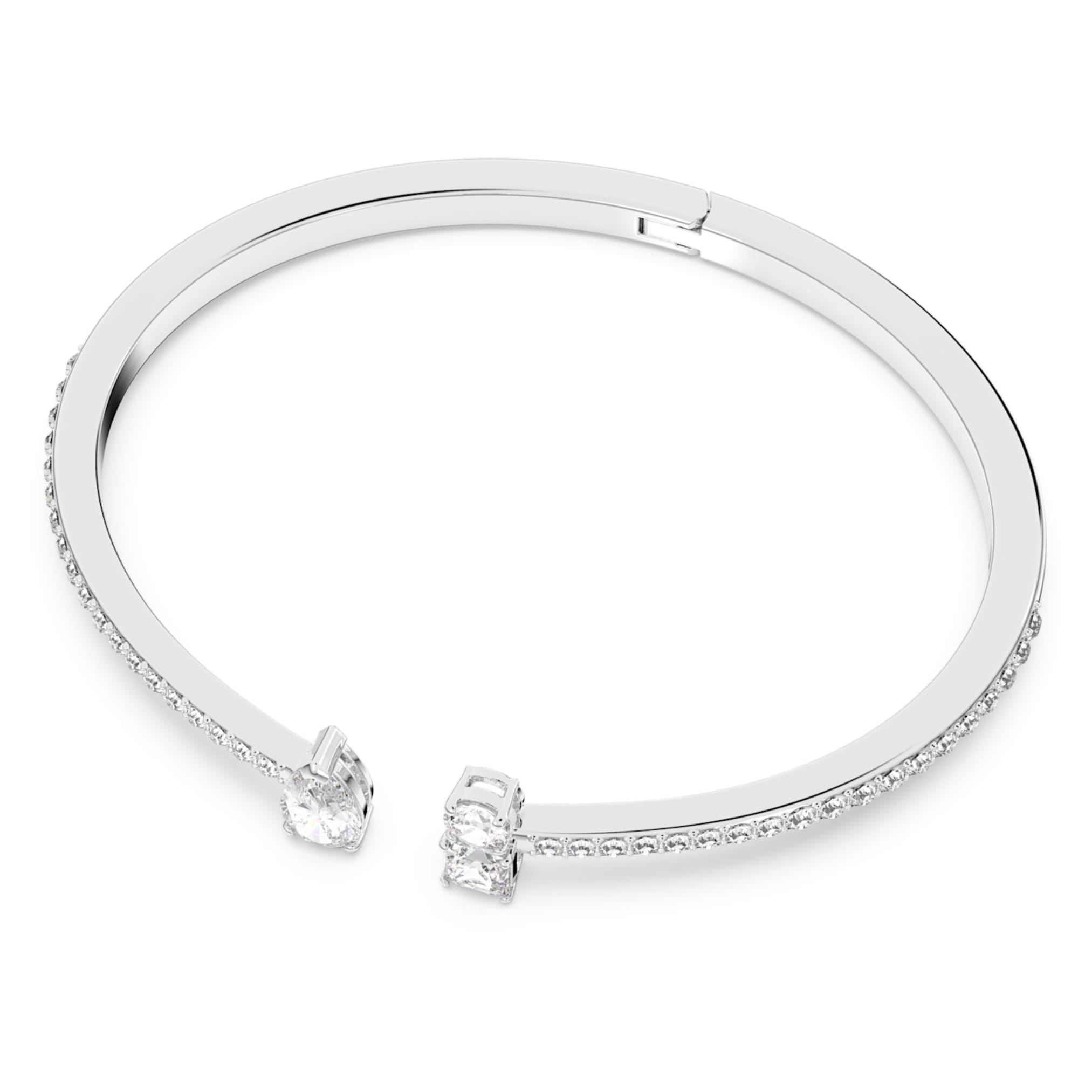 Swarovski Mesmera cuff Mixed cuts, White, Rhodium plated