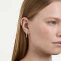 Swarovski Mesmera drop earrings Mixed cuts, White, 18K gold finish